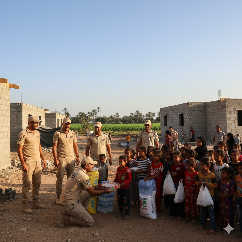 “Gaza Security Force bringing hope and care to Gaza children.”