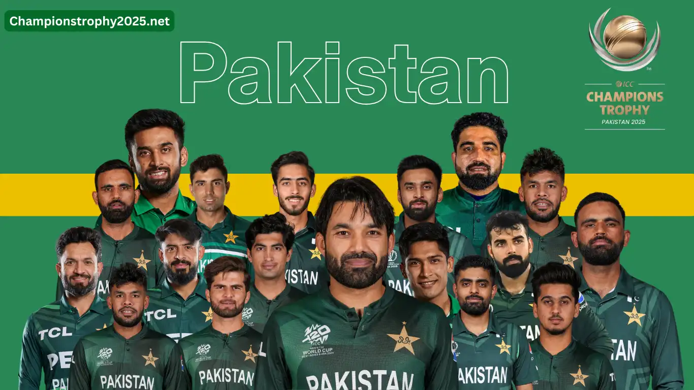Pakistan cricketer in action during India vs Pakistan cricket match