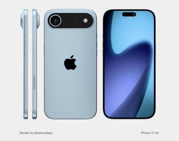 iPhone Air 2025 ultra-thin titanium design front and back view
