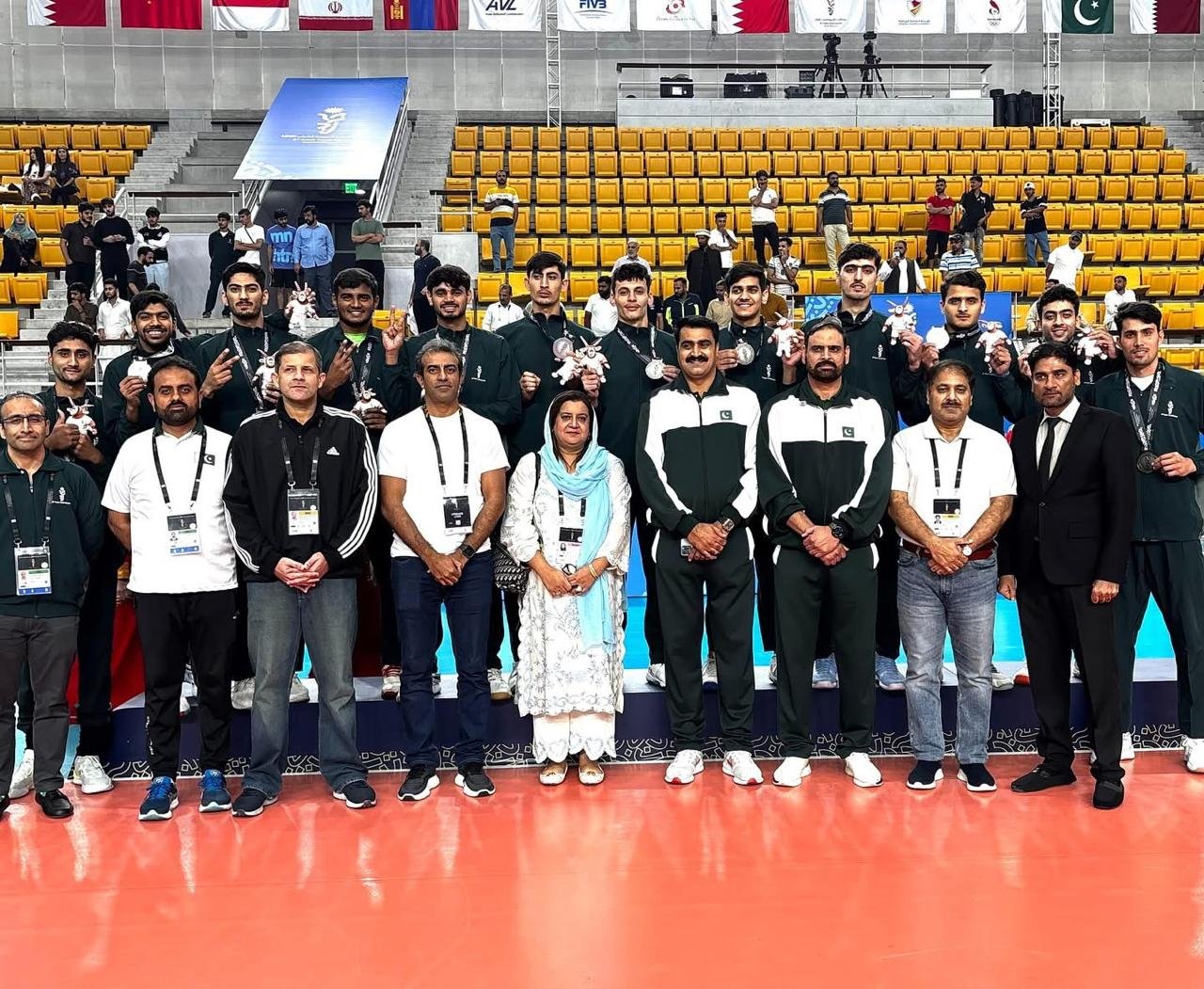 Pakistan Wins Silver in Boys Volleyball – Asian Youth Games 2025 medal ceremony
