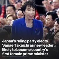 Sanae Takaichi: Japan’s Trailblazing Triumph as First Female Prime Minister Sanae Takaichi addressing a press conference after becoming Japan’s first female Prime Minister in Tokyo.