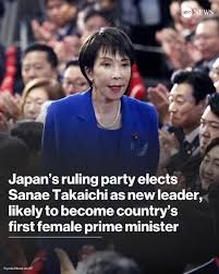 Sanae Takaichi: Japan’s Trailblazing Triumph as First Female Prime Minister Sanae Takaichi addressing a press conference after becoming Japan’s first female Prime Minister in Tokyo.