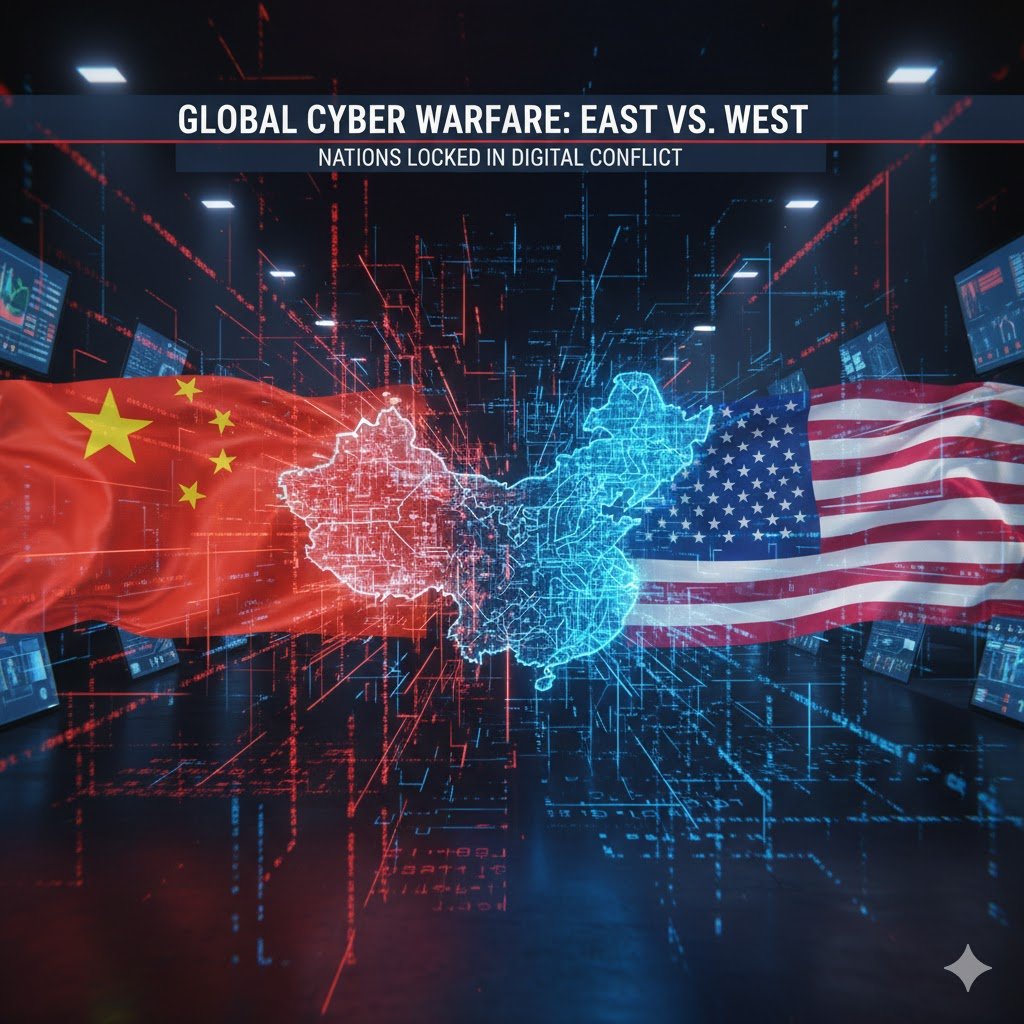 China Cybersecurity Alarm showing U.S. cyber breach 2025 illustration