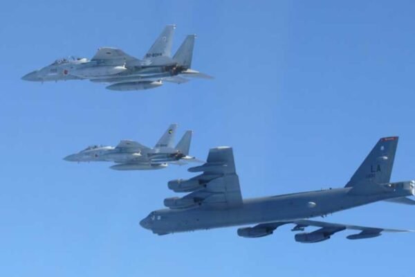 Japan US Joint Military Drills Over the Sea of Japan