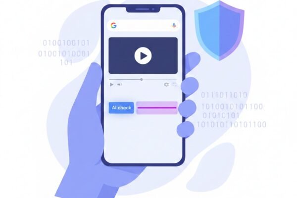 Verify Google AI Videos in the Gemini App on a smartphone screen
