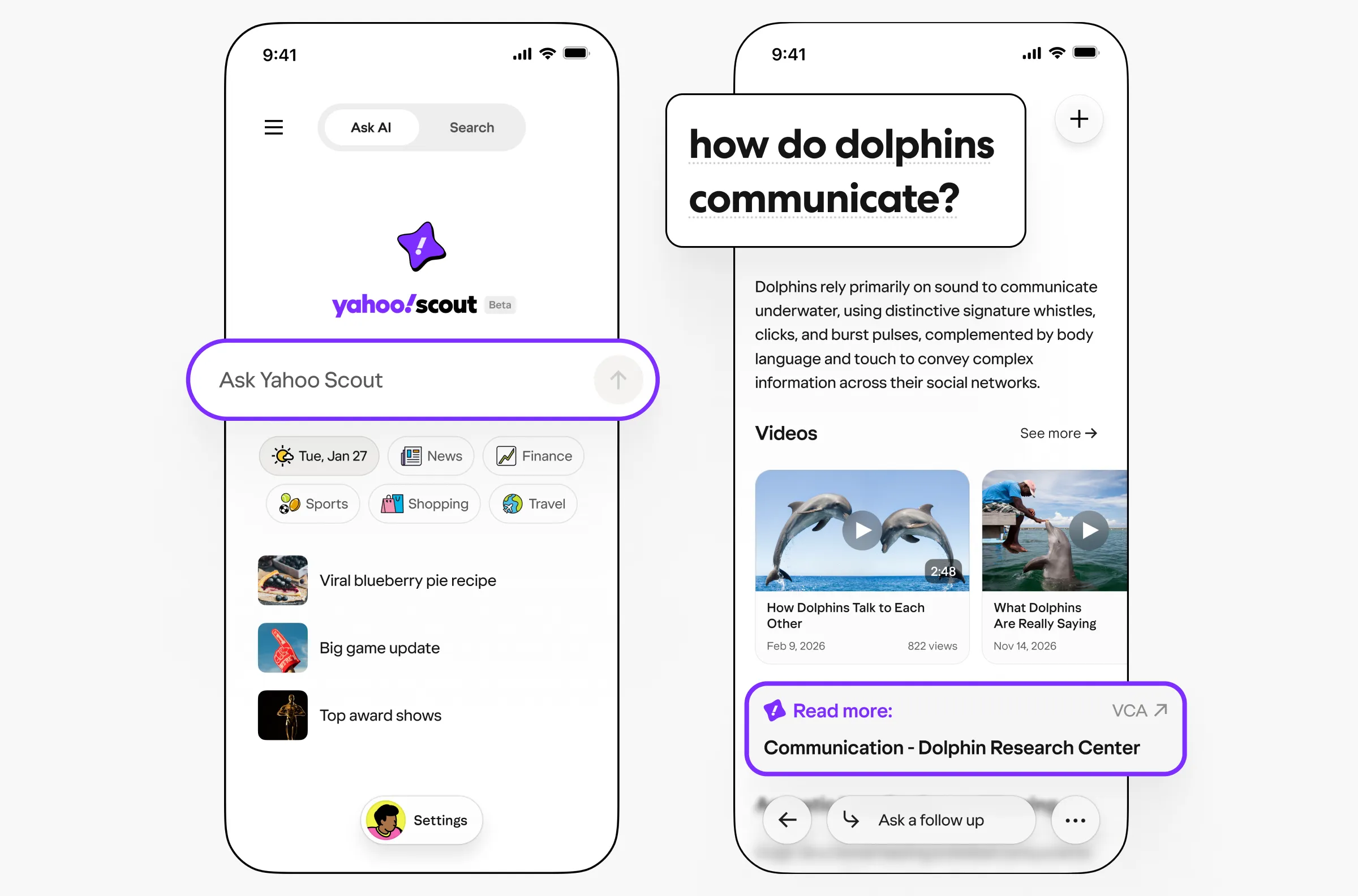 Yahoo Scout AI search engine