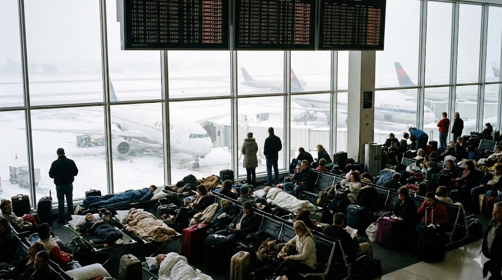 winter storm fern flight cancellations