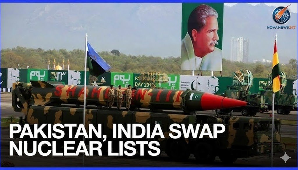 Pakistan India nuclear installations list exchange at diplomatic meeting in Islamabad and New Delhi