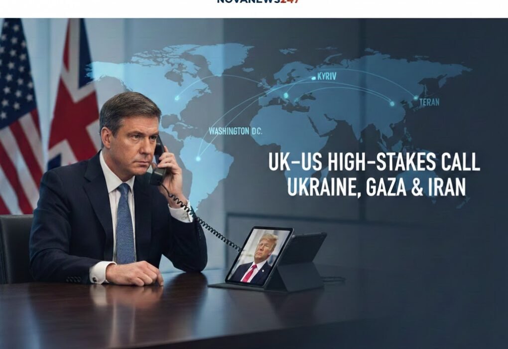 UK Prime Minister on a high‑stakes phone call with President Trump discussing Ukraine, Gaza and Iran