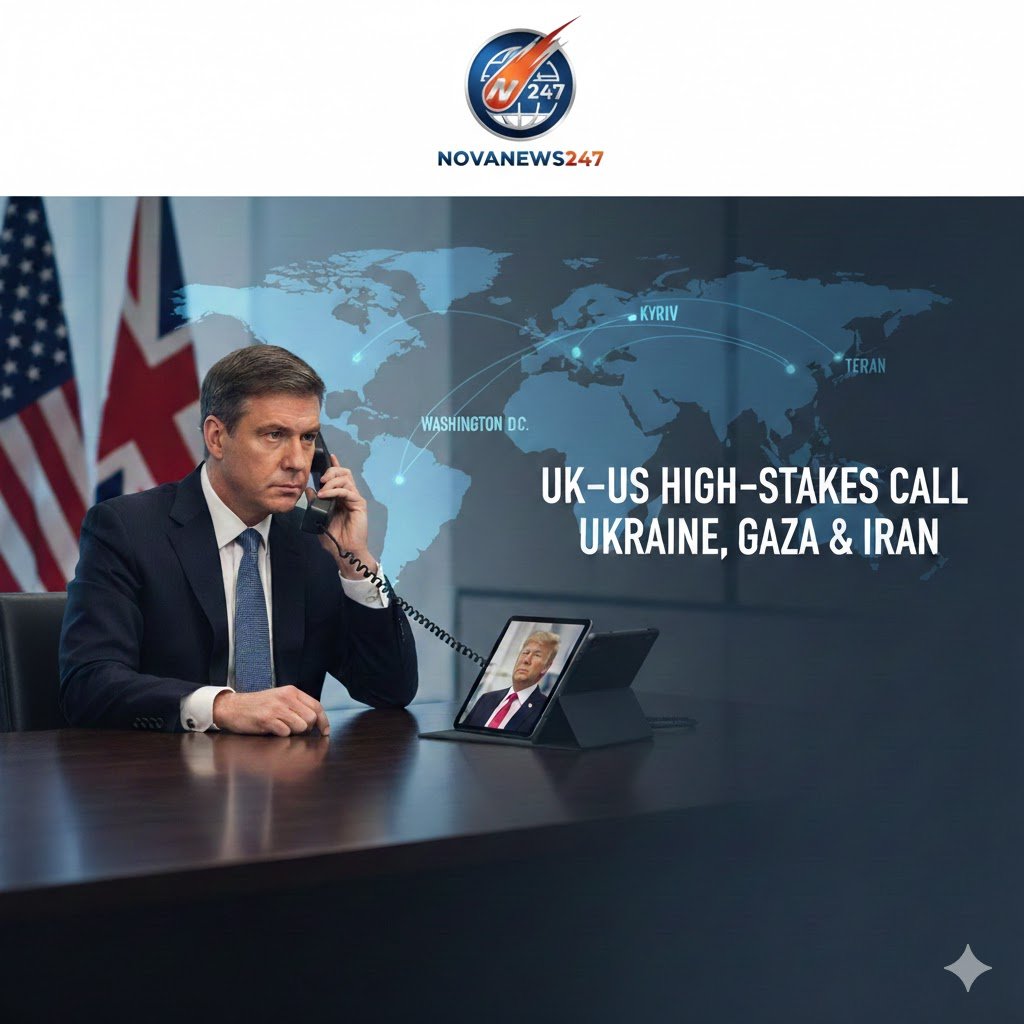 UK Prime Minister on a high‑stakes phone call with President Trump discussing Ukraine, Gaza and Iran