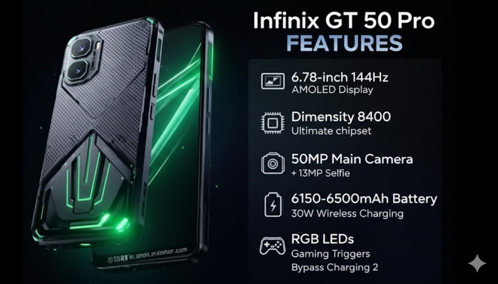 Infinix GT 50 Pro gaming smartphone