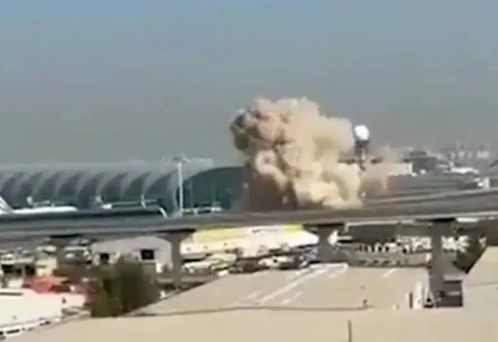 Massive Fire Near Dubai Airport After Suspected Iranian Drone Strike