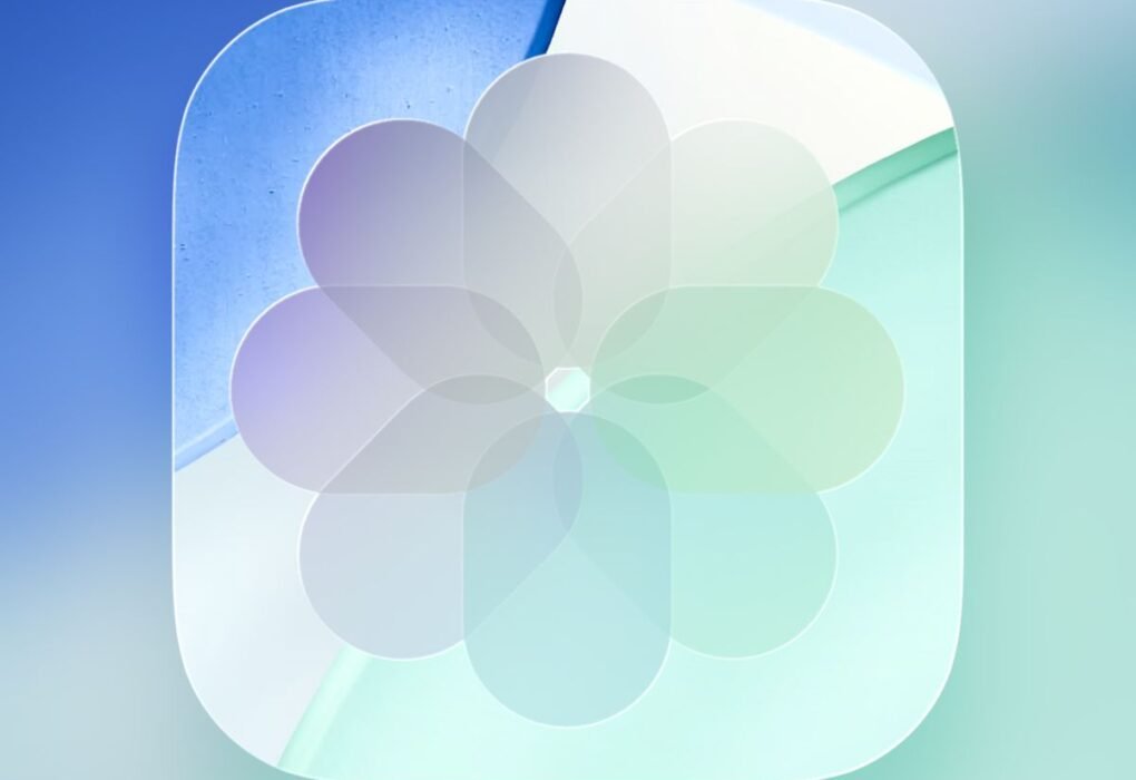 Apple Photos Slideshow Maker interface in iOS 27 showing customizable slideshow creation with music, transitions, and video export features on iPhone
