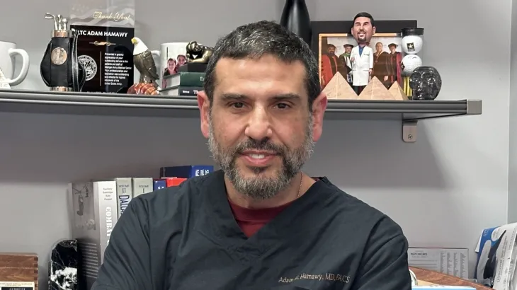 Adam Hamawy, an Egyptian‑American doctor and former US Army combat surgeon who volunteered in Gaza