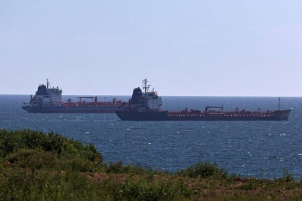 Iranian oil tankers leaving the US blockade zone ahead of peace talks between Iran and the United States.