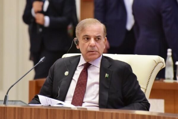 PM Shehbaz Sharif at SCO Summit discussing regional peace and cooperation